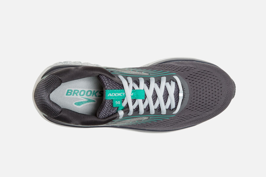 Brooks Running Shoes - Addiction 14 Road Womens - Grey - NER-580143